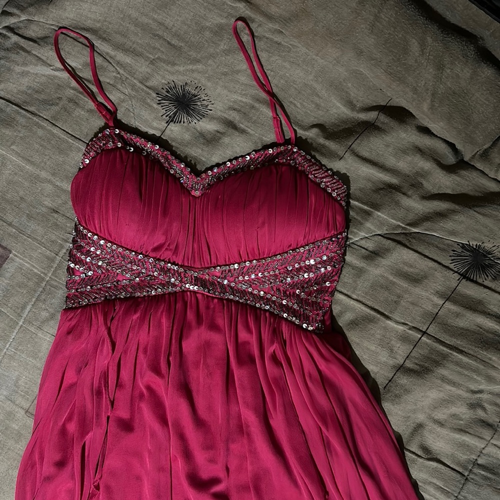 This is a pink B.Smart dress with sequins. It is a size 13.